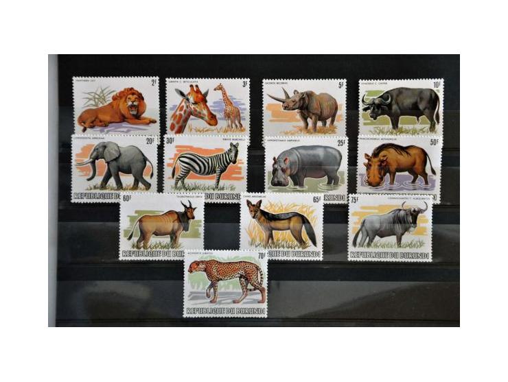mainly */** including Belgium (a.o. Burundi animal set, highest value missing), France (a.o. Red Robin miniature sheet), Irel