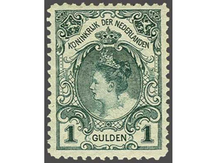 1 gulden blauwgroen tanding 11 x 11½, cat.w. 525