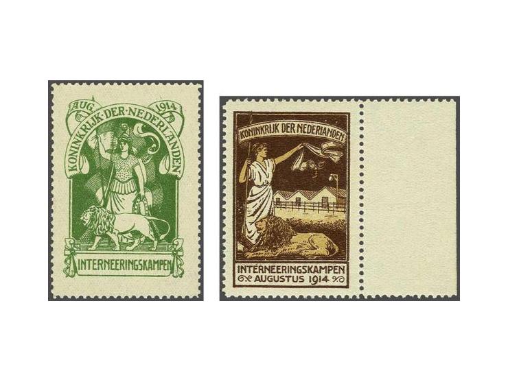 Nederlandse Maagd in groen en bruin (IN2 met velrand) met certificaat NKD 2011, cat.w. 650