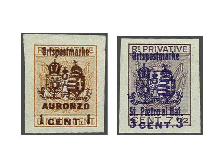 Fieldpost Italy. Non issued imperforated local post, complete set of 72, very fine without gum (as issued), cat.v. 1100