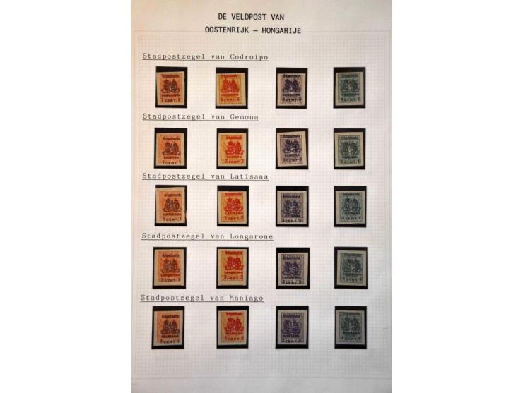 Fieldpost Italy. Non issued imperforated local post, complete set of 72, very fine without gum (as issued), cat.v. 1100