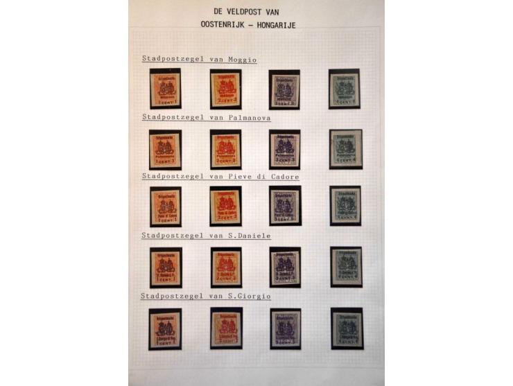 Fieldpost Italy. Non issued imperforated local post, complete set of 72, very fine without gum (as issued), cat.v. 1100