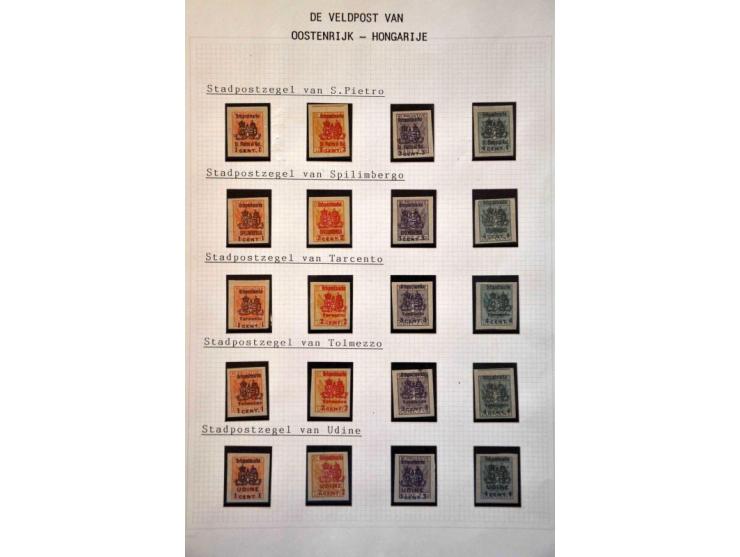 Fieldpost Italy. Non issued imperforated local post, complete set of 72, very fine without gum (as issued), cat.v. 1100