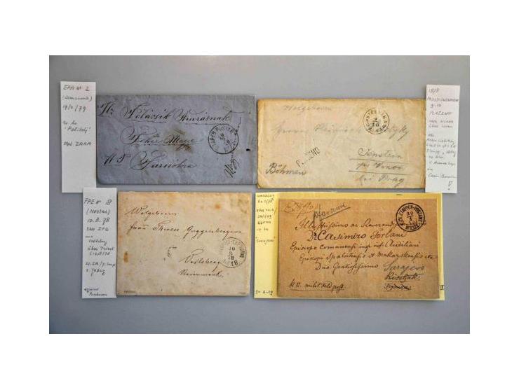 Forerunner. Group of 21 unfranked items dating from the Austrian invasion in 1878-1879 including various Fieldpost markings, 