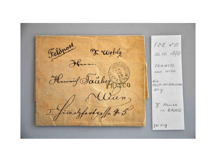 Forerunner. Group of 21 unfranked items dating from the Austrian invasion in 1878-1879 including various Fieldpost markings, 