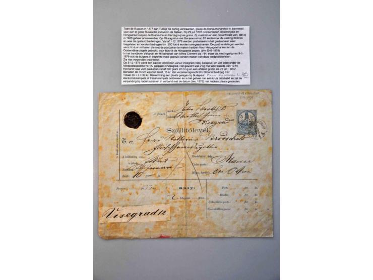 Forerunner. Group of 21 unfranked items dating from the Austrian invasion in 1878-1879 including various Fieldpost markings, 