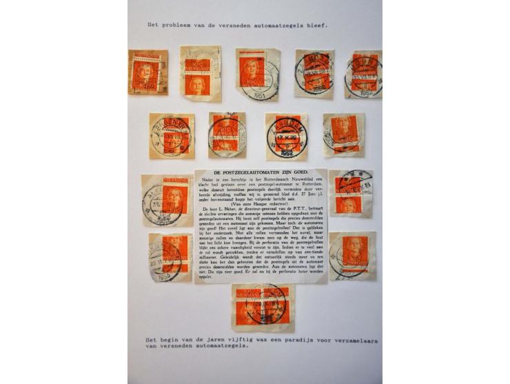 Handboek Rolzegels en Automaten door R.J. Hammink. Uitgebreide verzameling en uitvoerige documentatie met betrekking tot auto