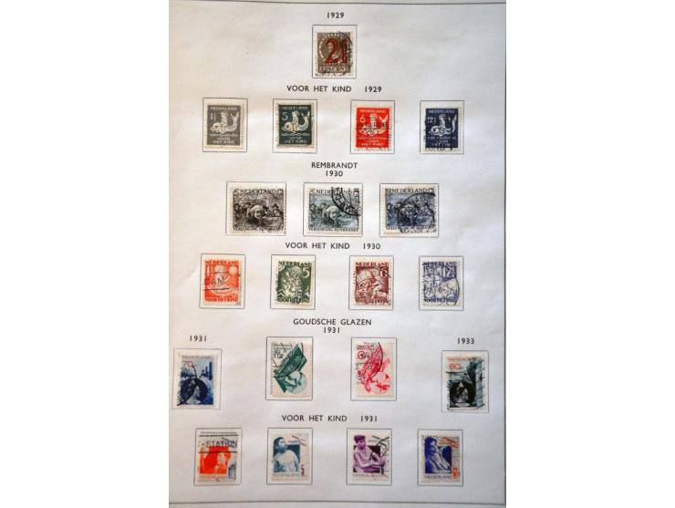 collectie 1852-1992 gestempeld t/m 1951 op hoofdnummers compleet w.b. Brandkastserie * in gemengde kwaliteit in 2 Importa alb