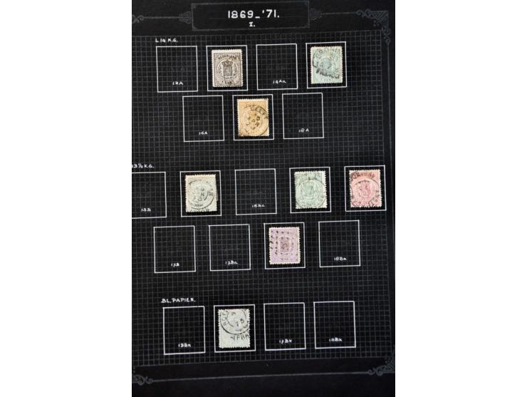 collectie 1867-1946 gestempeld en deels * met beter materiaal en deels iets gespecialiseerd w.b. nrs. 48, 80*, 101*, 130-131*