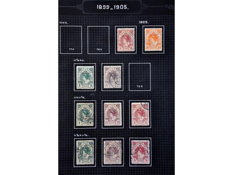 collectie 1867-1946 gestempeld en deels * met beter materiaal en deels iets gespecialiseerd w.b. nrs. 48, 80*, 101*, 130-131*