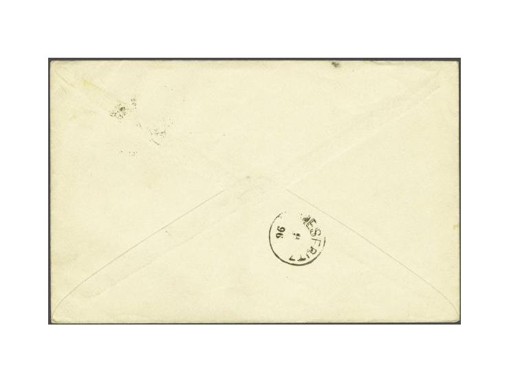Coat of Arms 2 kreuzer yellow lithographic printing perforated 10½ on printed matter envelope from Fojnica 5-6-1896 to Weseri