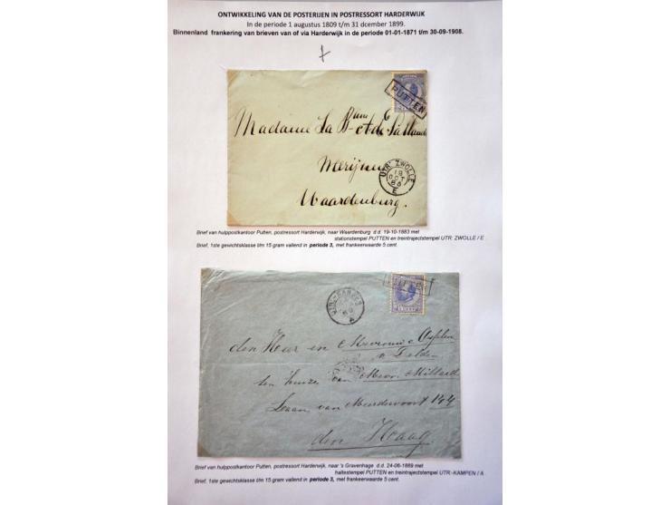 postgeschiedenis provincie Gelderland tot 1900 (ca. 500 ex.) w.b. voorfilatelie, lang-, klein- en grootrondstempels, aangetek