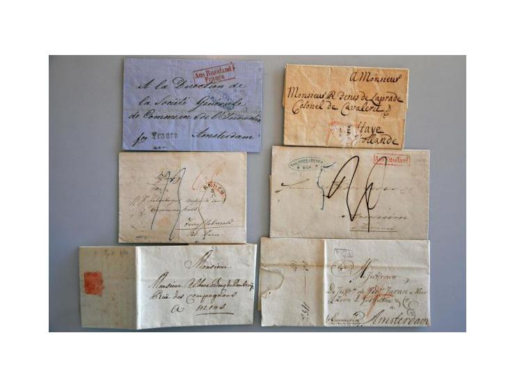 postgeschiedenis Arnhem en omgeving 1812-1900 (ca. 230 ex.) w.b. o.a. emissies 1852, 1864 en 1867 op poststuk, departement-, 