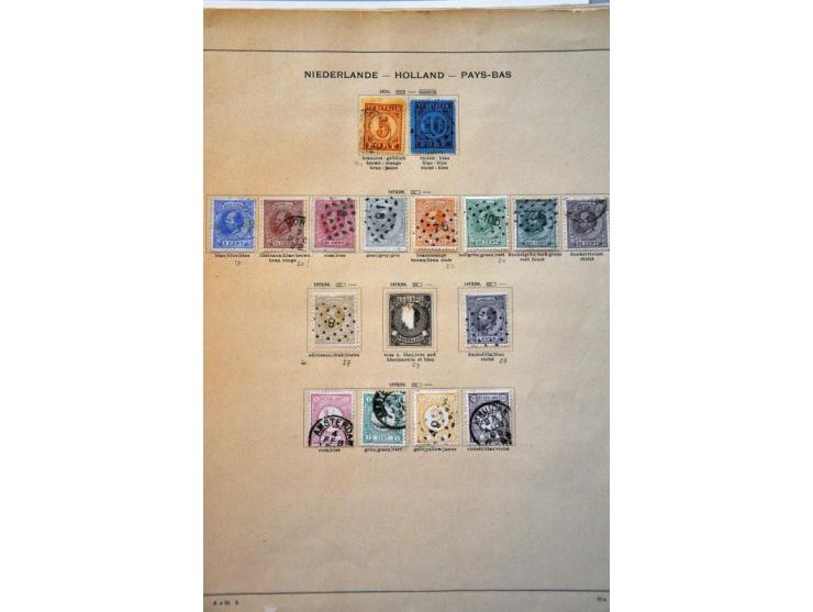 collectie 1852-1925 gestempeld op hoofdnummers compleet inclusief port op albumbladen