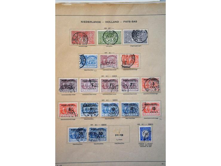 collectie 1852-1925 gestempeld op hoofdnummers compleet inclusief port op albumbladen