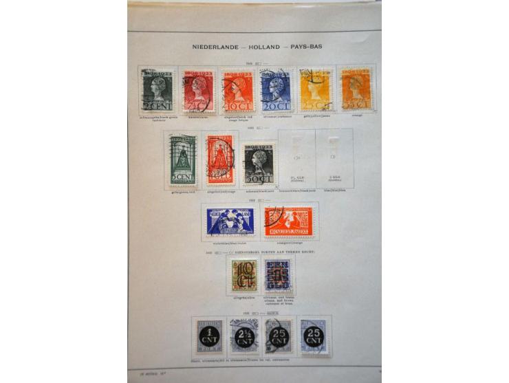 collectie 1852-1925 gestempeld op hoofdnummers compleet inclusief port op albumbladen