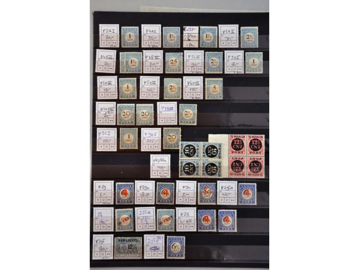 klassiek vanaf 1852 met veel * w.b. nr.1 * (2x), nr.14 *, tandingen 1923, port, telegram, dienst w.b. D27, D31, D34 en D39 al