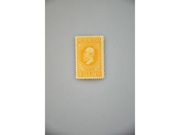 1913 Jubileum 5 gulden geel op roomkleur (nr. 100) *, cat.w. 300