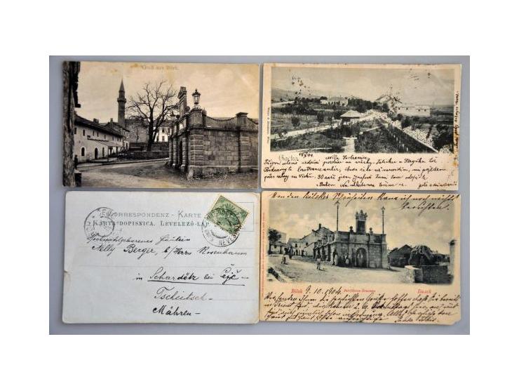 collectie ca. 600 ex. oude en zeer oude met veel beter in 3 albums en doosje in doos