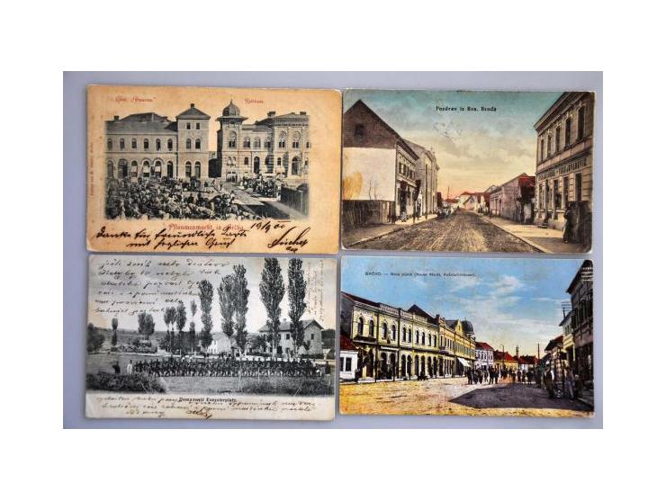collectie ca. 600 ex. oude en zeer oude met veel beter in 3 albums en doosje in doos