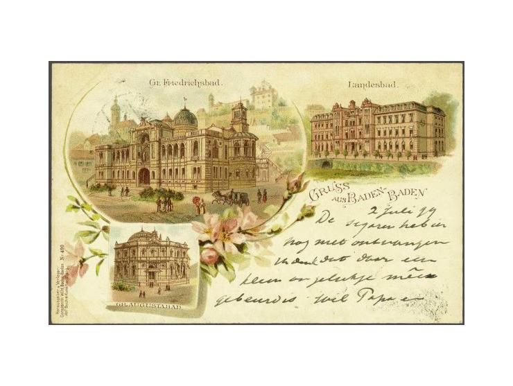 300 ex. oude en zeer oude w.b. litho kaarten in doosje