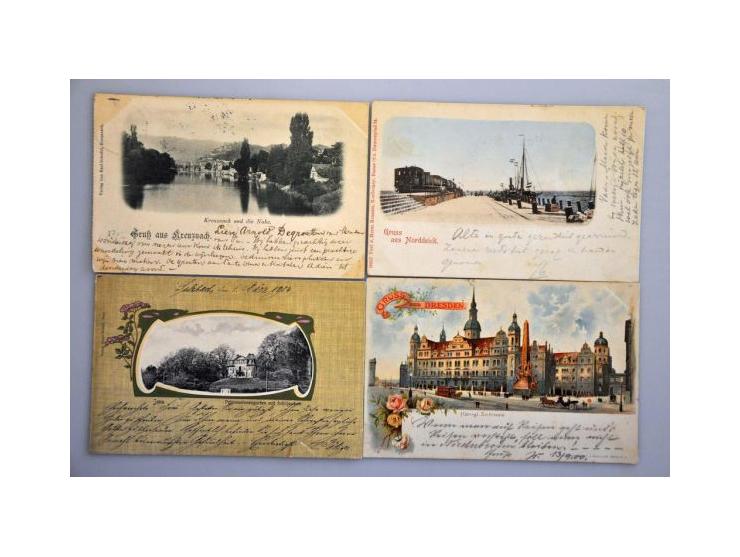 300 ex. oude en zeer oude w.b. litho kaarten in doosje