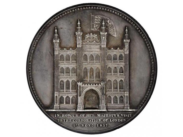 1837 The William Wyon City medal in silver, a very fine ex. William Wyon was the official chief engraver at the Royal Mint fr
