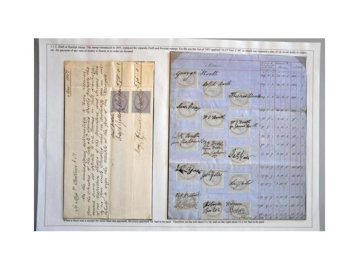 Extensive collection Payable on Demand 1d. reddish lilac with the watermarks Double-lined Anchor (F5) and Single-lined Anchor