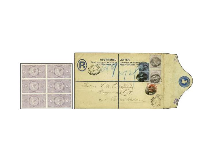 Extensive collection 1d., 3d. and 6d. reddish lilac with watermarks Single-lined Anchor, Large Anchor (16,18 and 20 mm) resp.
