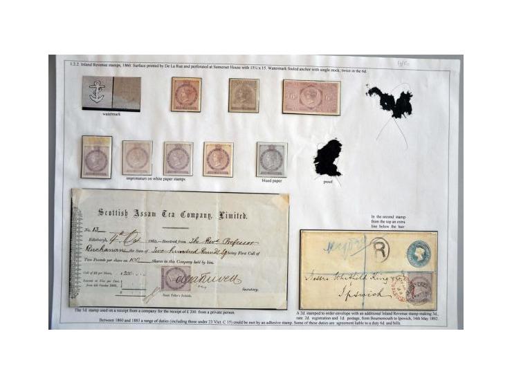 Extensive collection 1d., 3d. and 6d. reddish lilac with watermarks Single-lined Anchor, Large Anchor (16,18 and 20 mm) resp.