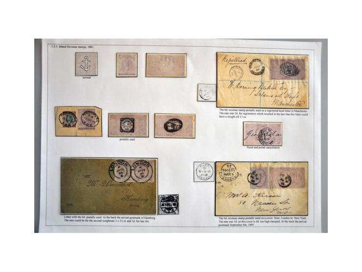 Extensive collection 1d., 3d. and 6d. reddish lilac with watermarks Single-lined Anchor, Large Anchor (16,18 and 20 mm) resp.