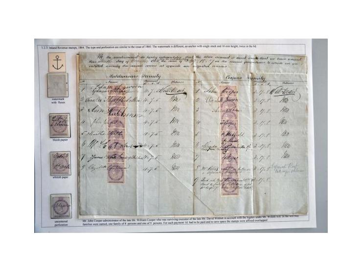Extensive collection 1d., 3d. and 6d. reddish lilac with watermarks Single-lined Anchor, Large Anchor (16,18 and 20 mm) resp.