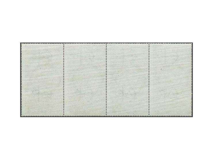 Inland Revenue 6d. reddish lilac (15½x15) watermark single-lined anchor a superb fresh vertical strip of 4. The top stamp sma