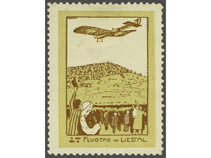 Semi Official Airmail, Liestal 50 centimes olive yellow and brown, very fine mounted mint (short perf. at right), cat.v. 800