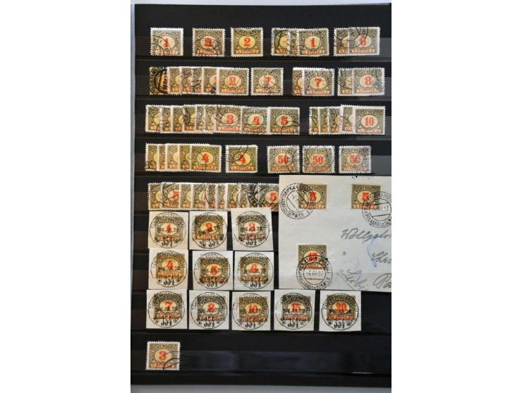 Postage Due, used and */** with perforations, some proofs etc. on stock pages