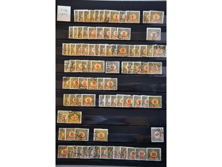 Postage Due, used and */** with perforations, some proofs etc. on stock pages
