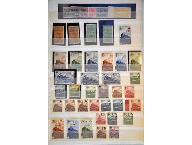 railway stamps, collection both used and */** with better stamps and sets on stock pages