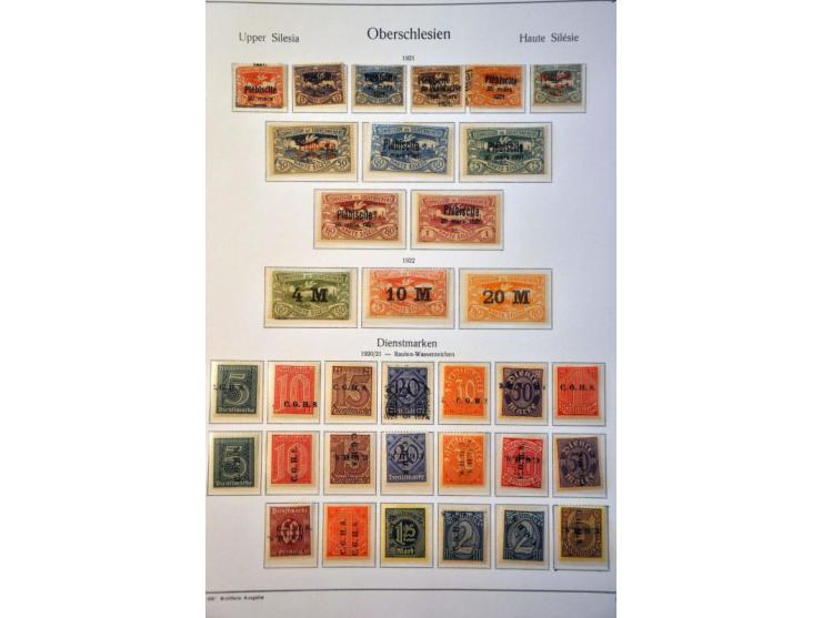 Abstimmungsgebiete, collection with Allenstein, Marienwerder, Silezia and Slesvig on album leaves