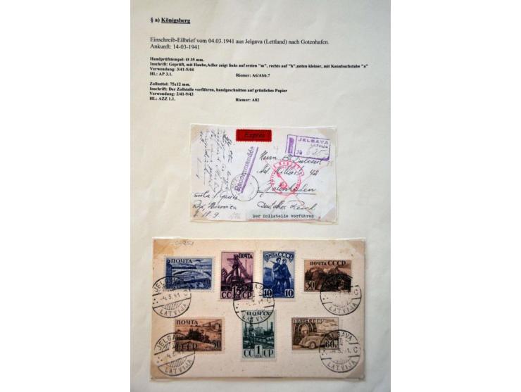 WWII München 'd' 14 cards and letters 1940-1944 with beter censors, Lisbon undercover mail and label Landsmann DZ.1 (a few kn