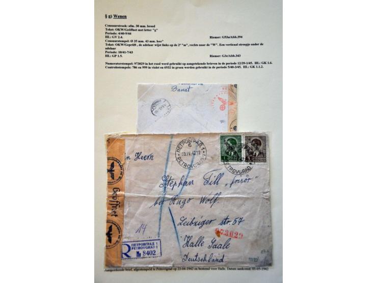 WWII Wien censor 'g', 31 letters and cards from Bulgaria, Hungary and Yugoslavia (most Serbia) 1940-1945 with better censors 