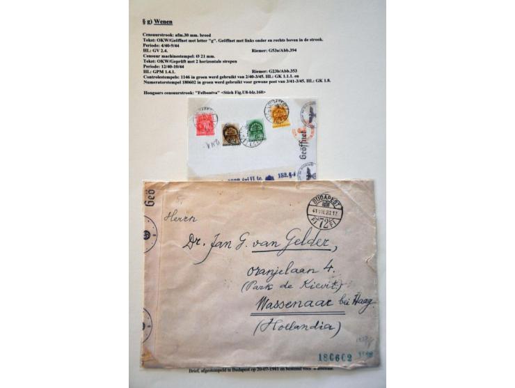 WWII Wien censor 'g', 31 letters and cards from Bulgaria, Hungary and Yugoslavia (most Serbia) 1940-1945 with better censors 