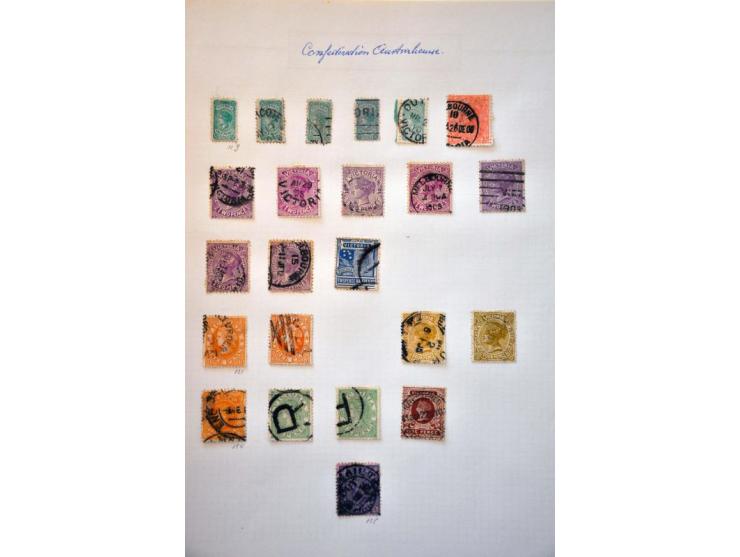 collection with better Queensland and Tasmania on album leaves and on stock pages