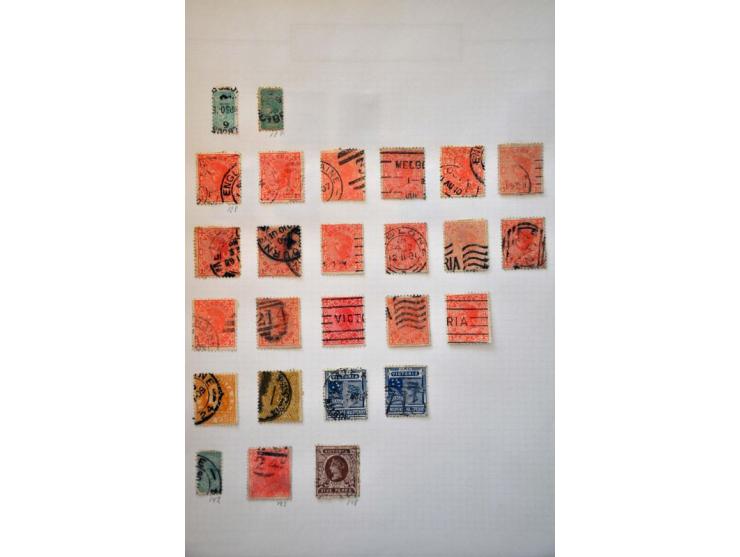 collection with better Queensland and Tasmania on album leaves and on stock pages