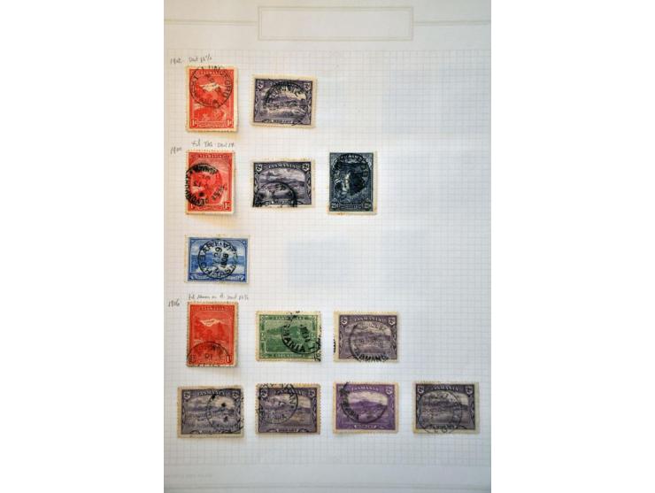 collection with better Queensland and Tasmania on album leaves and on stock pages