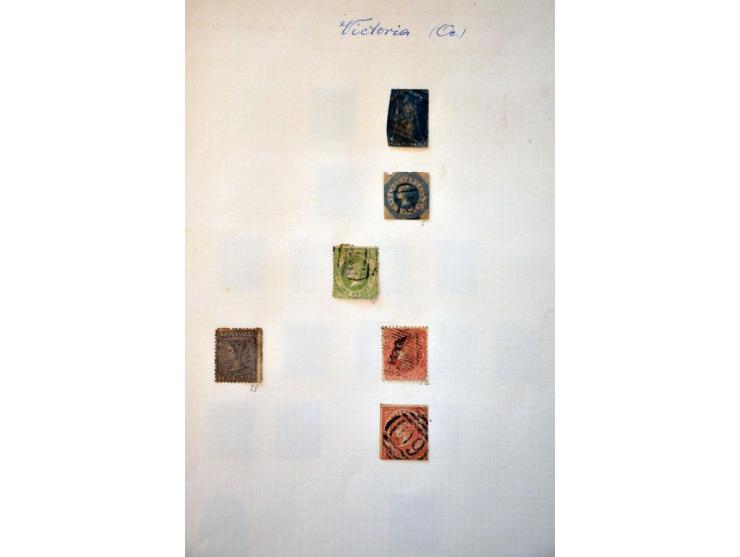 collection with better Queensland and Tasmania on album leaves and on stock pages