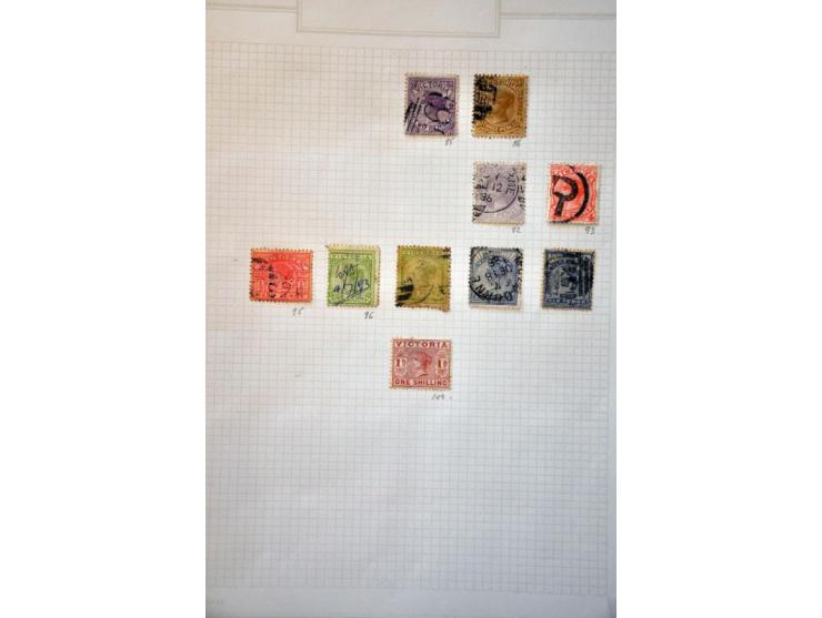 collection with better Queensland and Tasmania on album leaves and on stock pages