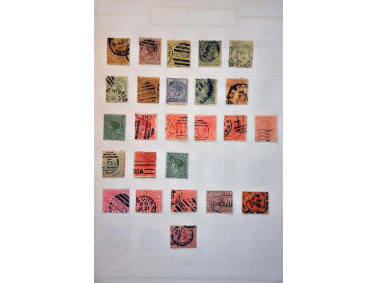 collection with better Queensland and Tasmania on album leaves and on stock pages