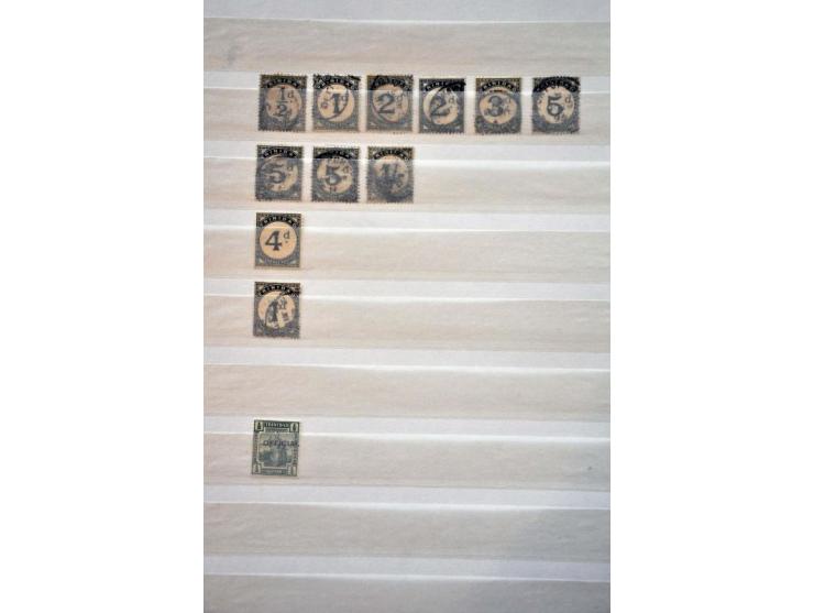 collection until 1910 used and * with better stamps and some specimen on 2 stock pages