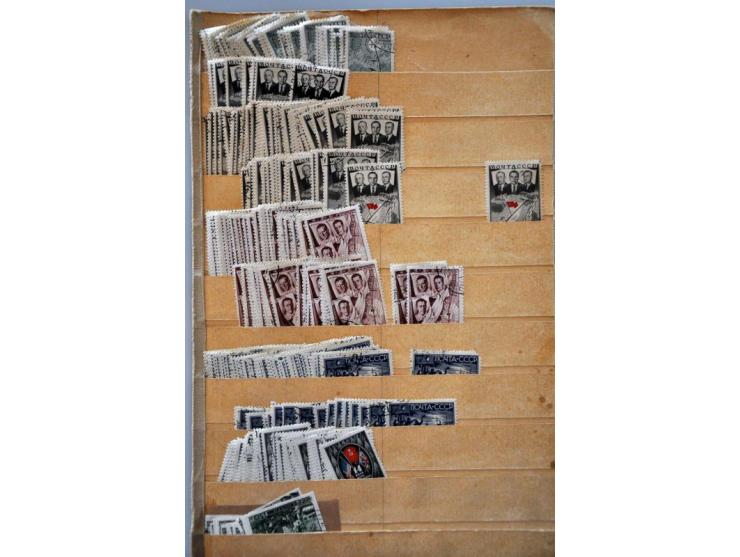 stock 1930's  on stock pages (partly stuck together), complete sheets and sheet parts
