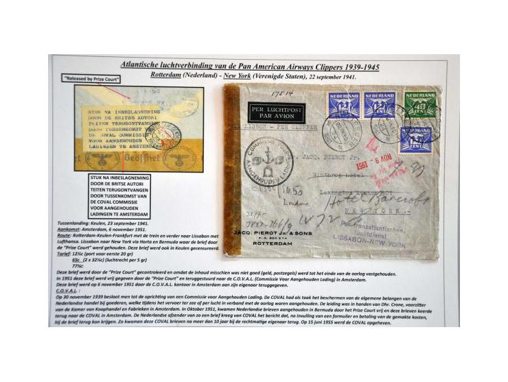 Pan American Airways Clippers, 16 covers 1939-1944, all censored and confiscated, released in 1946 with different cancellatio